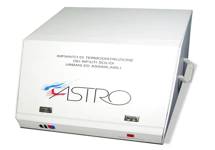 Coffret ASTRO rembordé de balacron blanc avec impression montage intérieure comprenant 5 compartiments pour classeurs dos…