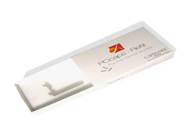 Boîte Capsugel fourreau avec sachet coulissant en carte graphique