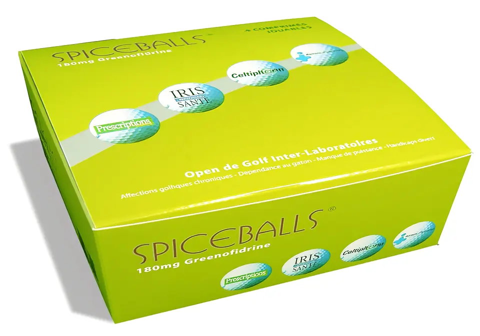 Étui Spiceballs pliant en carte graphique imprimée quadrichromie