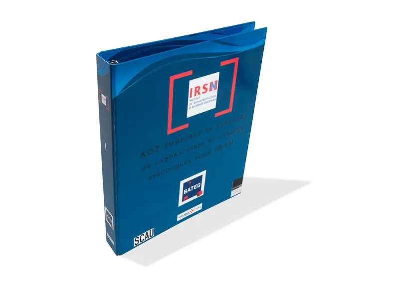 IRSN - Classeur personnalisé recto/verso intérieur/extérieur